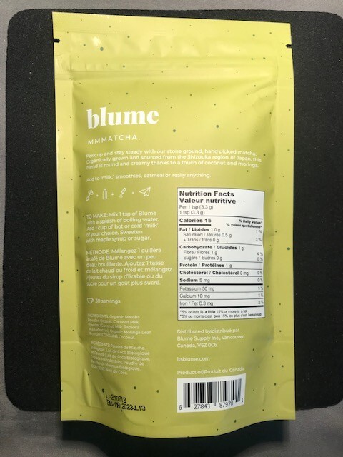 blume Matcha Coconut Blend Vegan (30 servings) (100 g)