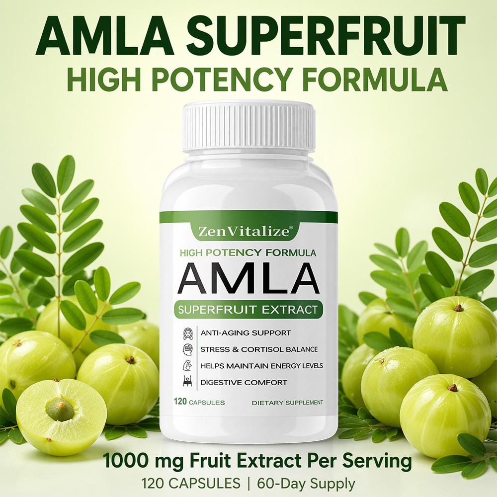 Amla Caps 1000mg,Antioxidant for Anti-Aging,Stress,Energy & Digestive,30~120Caps
