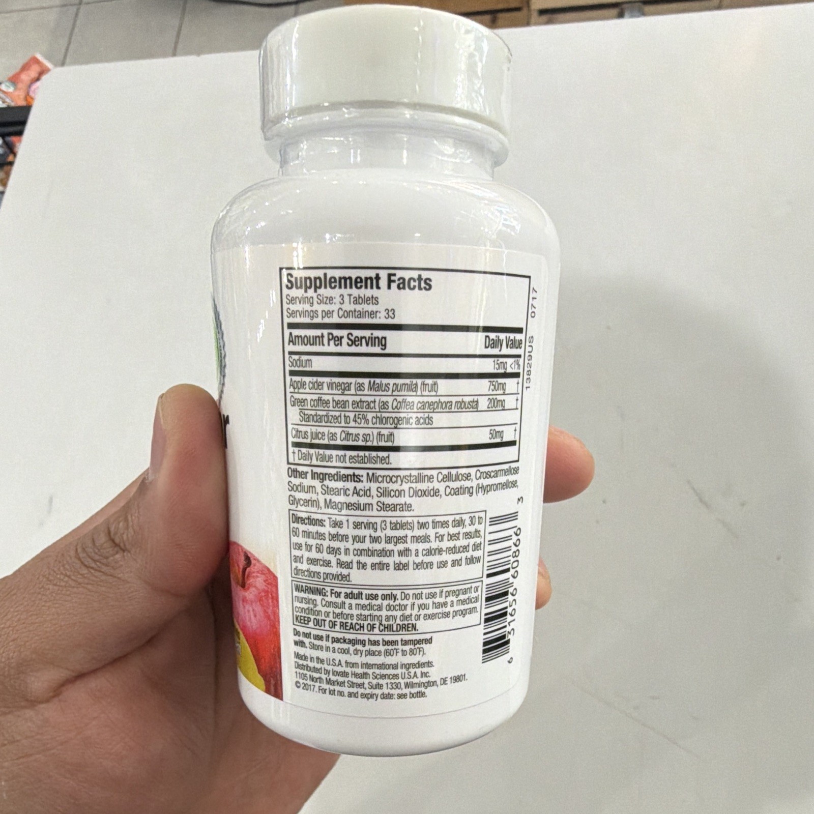 pureGenix Apple Cider Vinegar 1500mg Tablets Green Coffee Vegan 100 Count