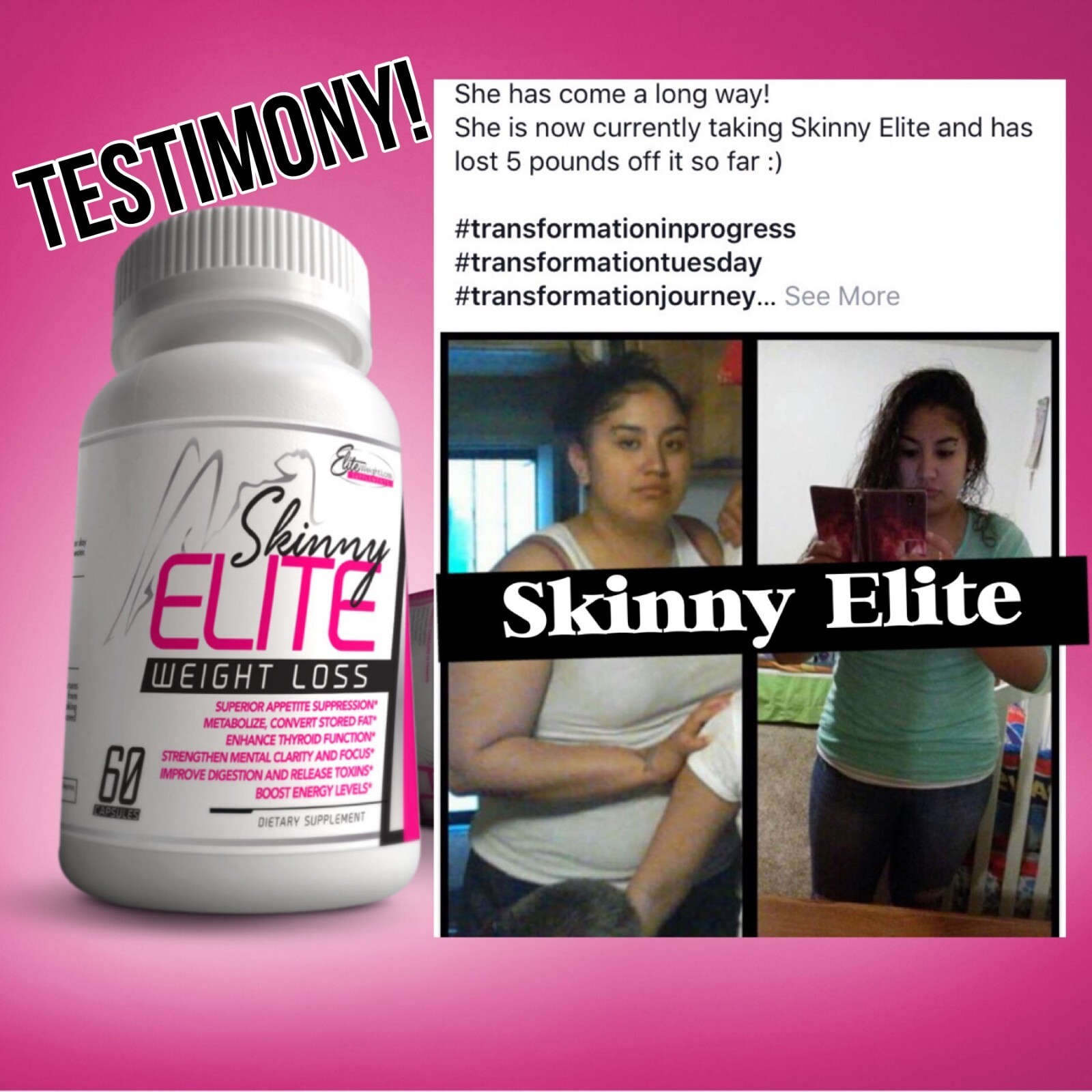 Skinny Elite Weight Loss Supplement USA Formulated Updated Formula V2