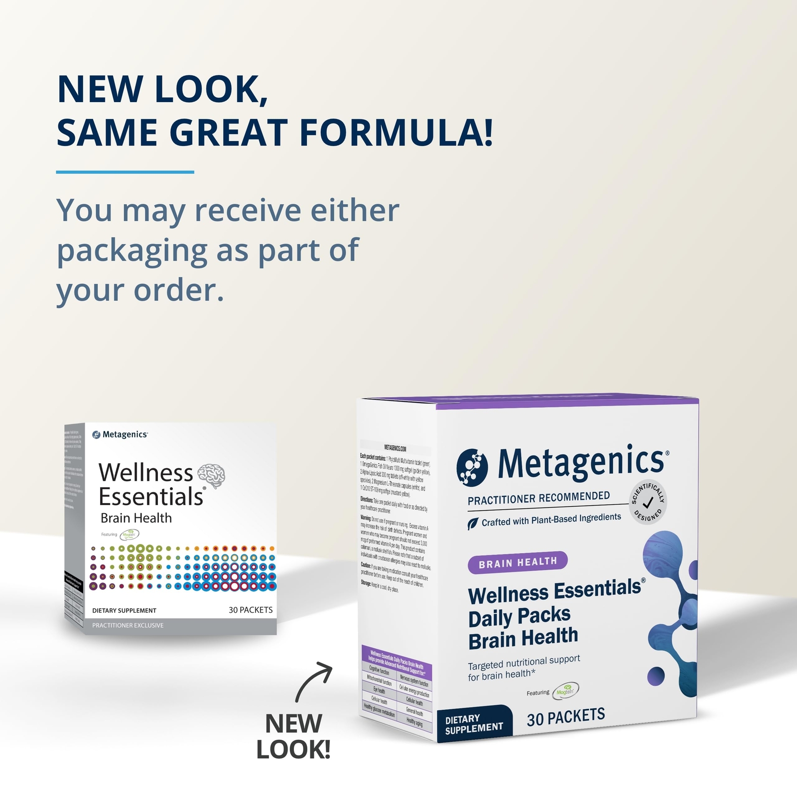 Metagenics Wellness Essentials Brain Health Daily Packs – Comprehensive Brain…