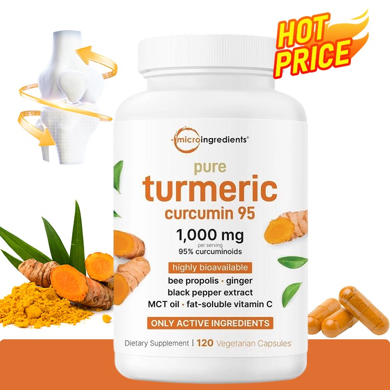 Curcumin with Black Pepper 120 Capsules – Supports Bone and Joint Health HQ