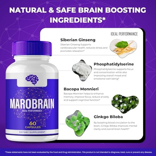 Marobrain Powder Supplement – 180 Capsules (3 Pack)