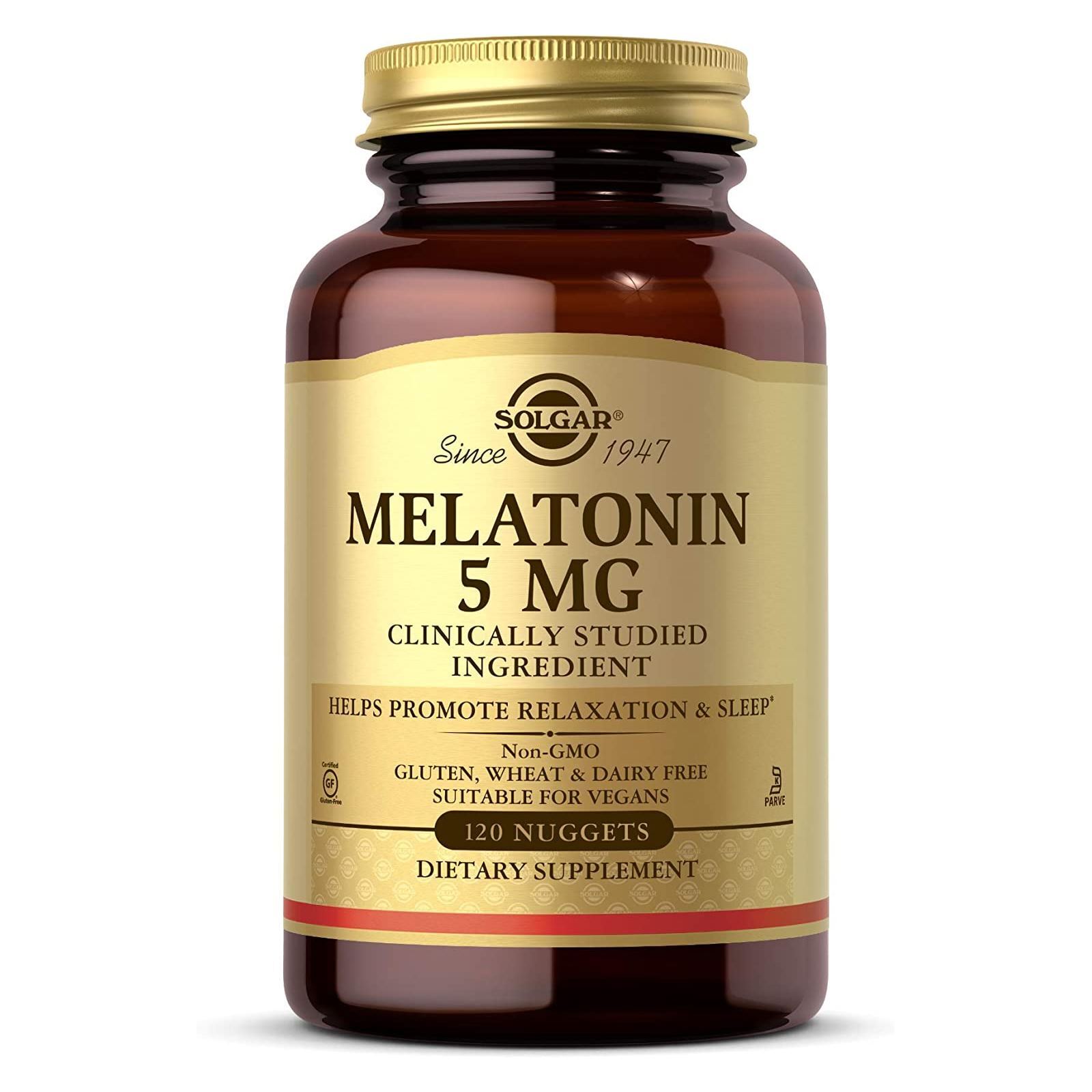 Solgar Melatonin 5 mg 120 Nuggets, Support Sleep and Relax