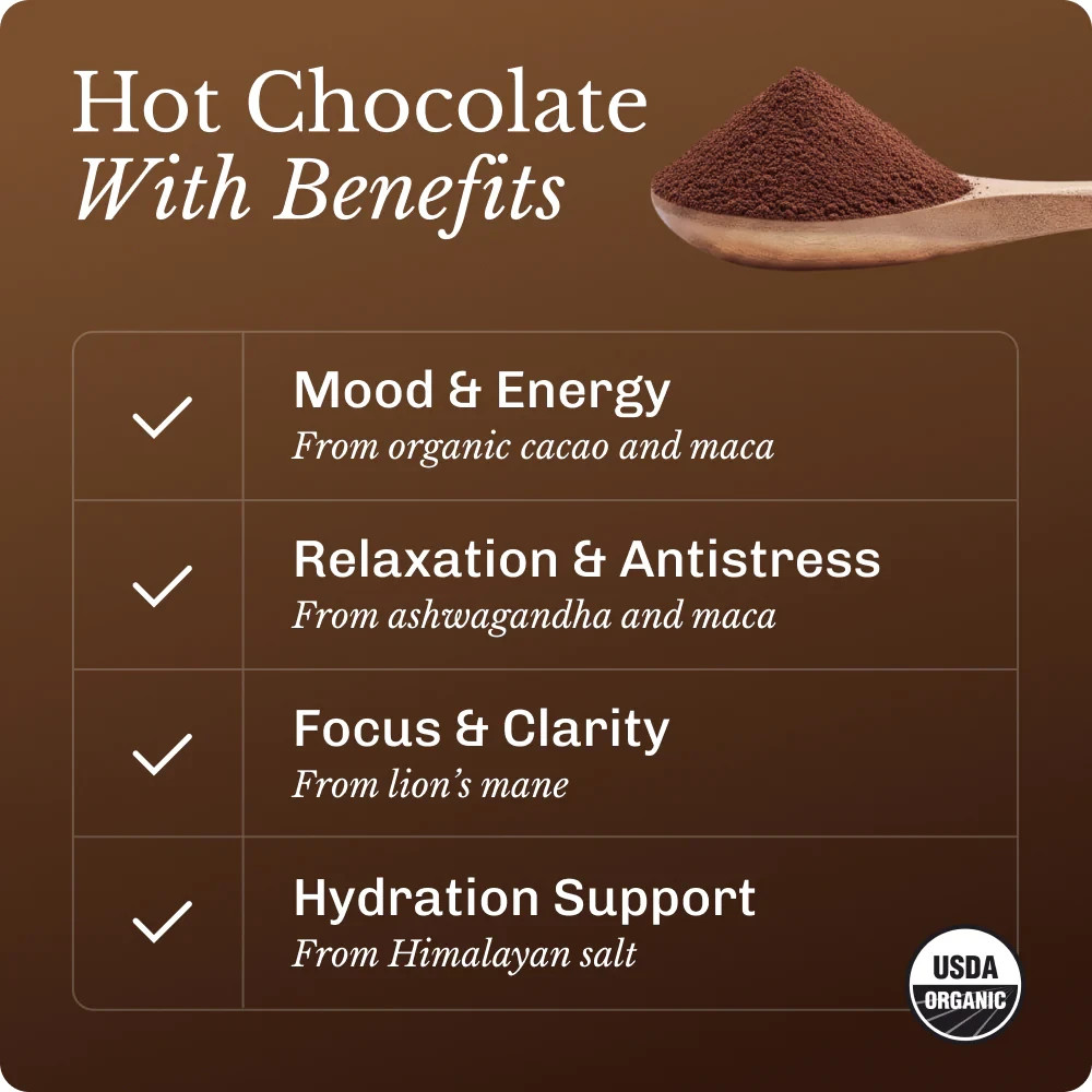 MUDWTR – Hot Chocolate – Coffee Alternative – 4.5 oz – SEALED – FRESH
