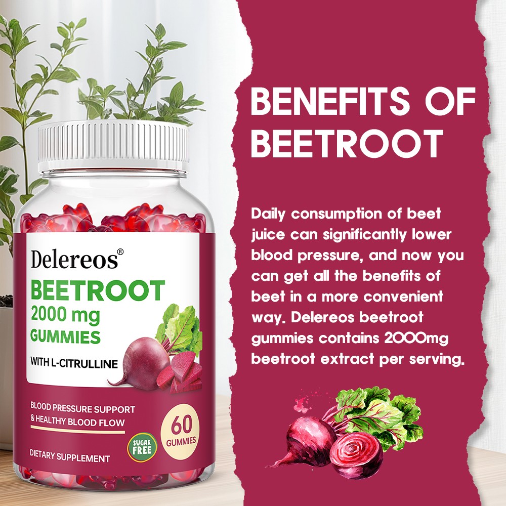 Beet Root 2000 Mg With L-Citrulline Blood Pressure Support 60 Gummies Sugar Free
