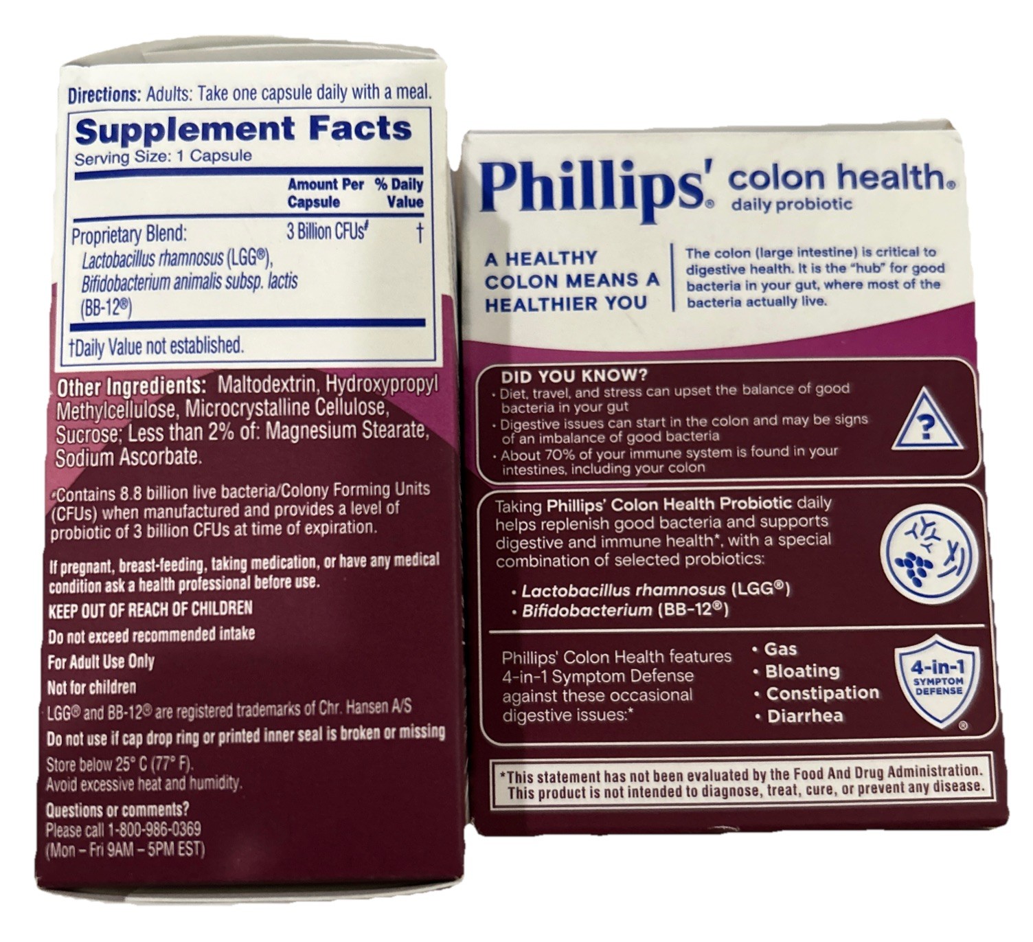 Phillips Colon Health Daily Probiotic Dietary Supplement 30ct X2 Exp 12/2026+