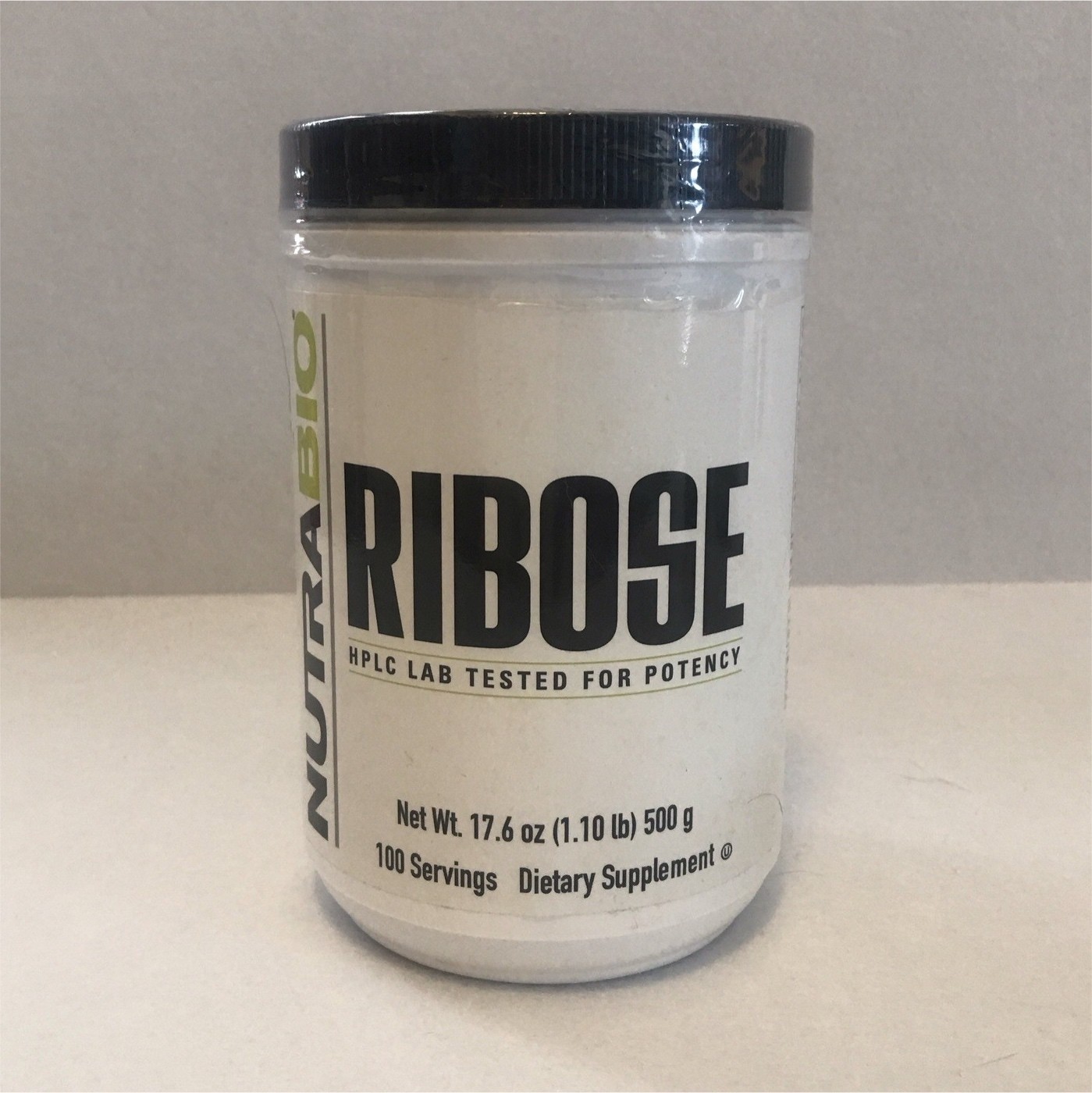 NutraBio Ribose Powder Vegetarian Gluten Free Non-GMO Lactose Free 500g