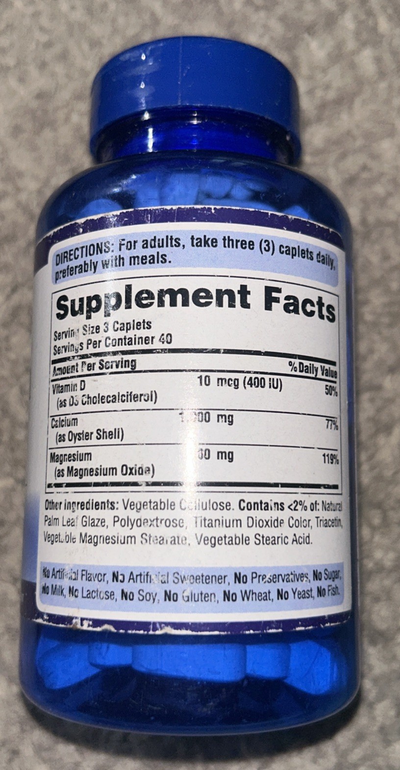 Puritans Pride Calcium Magnesium Vitamin D3 – 120 Filmtabl (11,01 EUR/100 g)