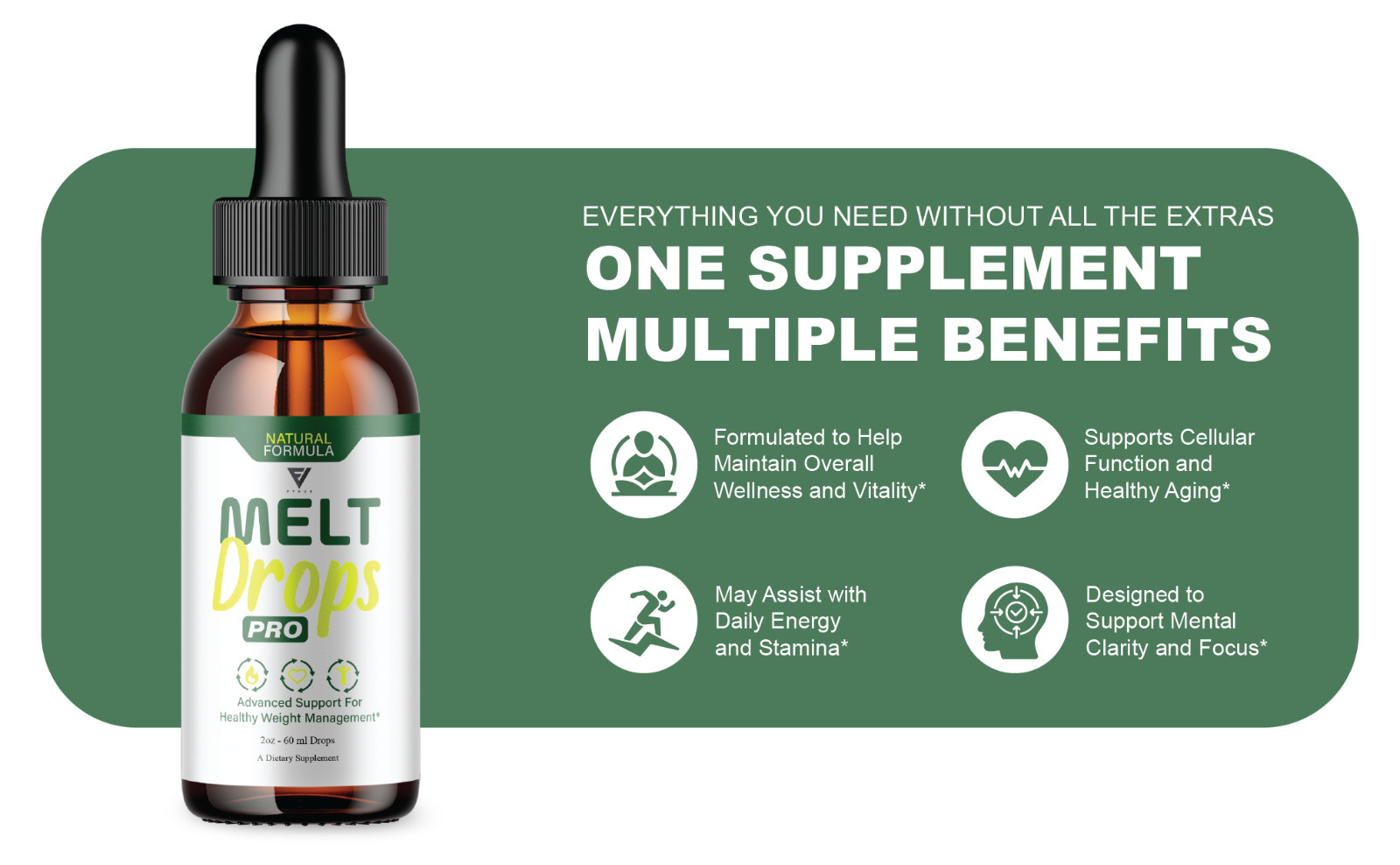 (3 Pack) Melt Drops Pro Supplement, Melt Drops Pro Weight Management (6oz)