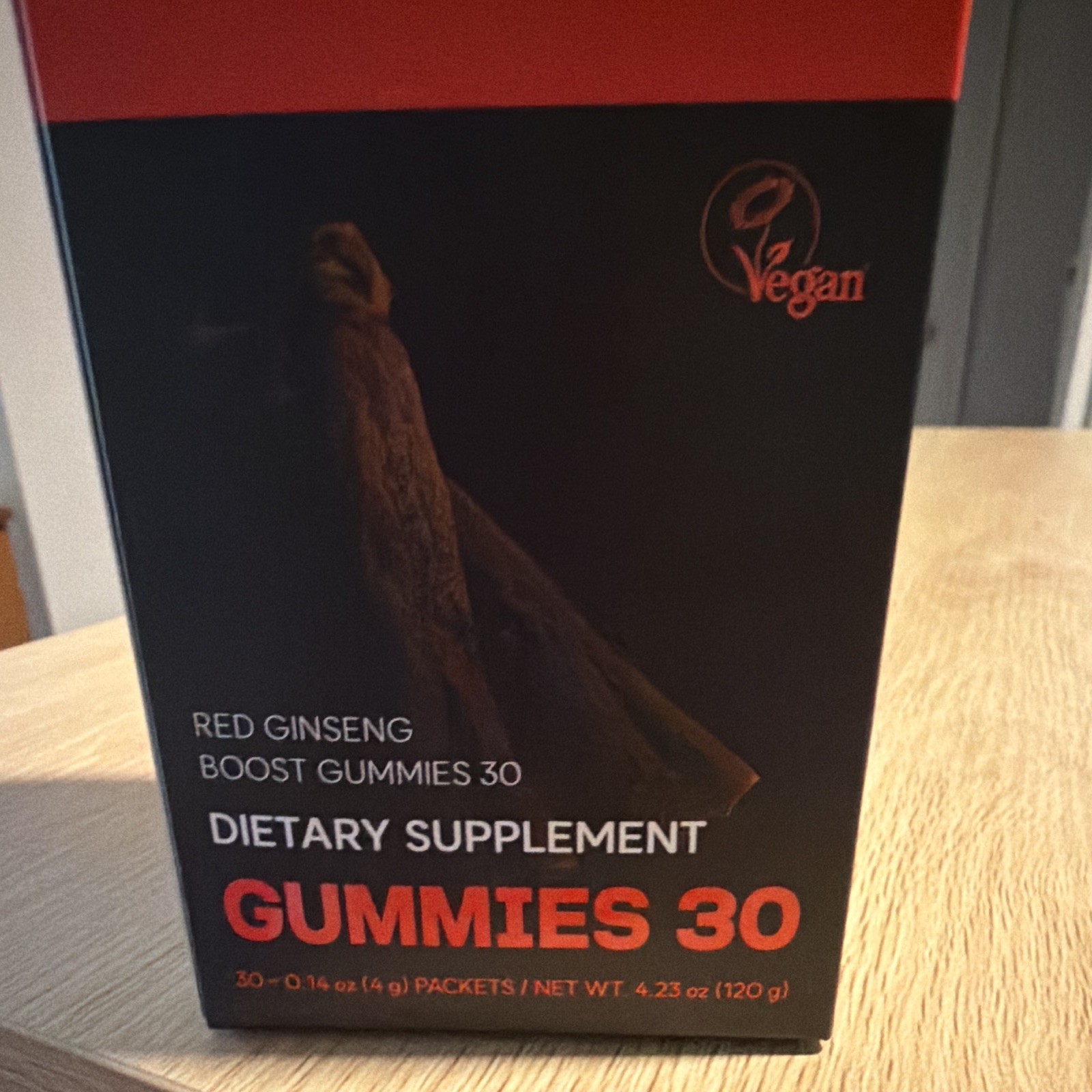 dr.blet BOOST Korean Red Ginseng 400mg Gummies 30ct Strawberry Vegan Exp 06/2027