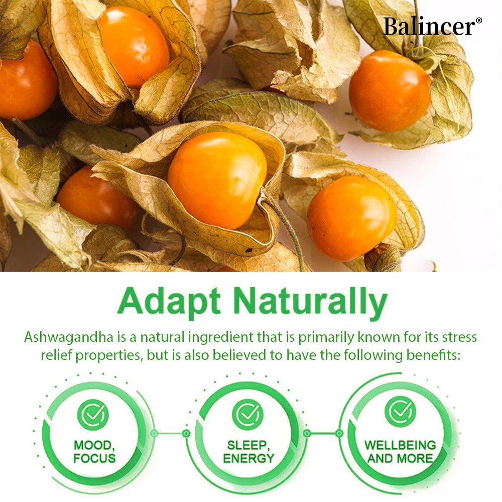 Organic Ashwagandha Capsules Improve Mood Improve Attention Energy 30-120 Pills
