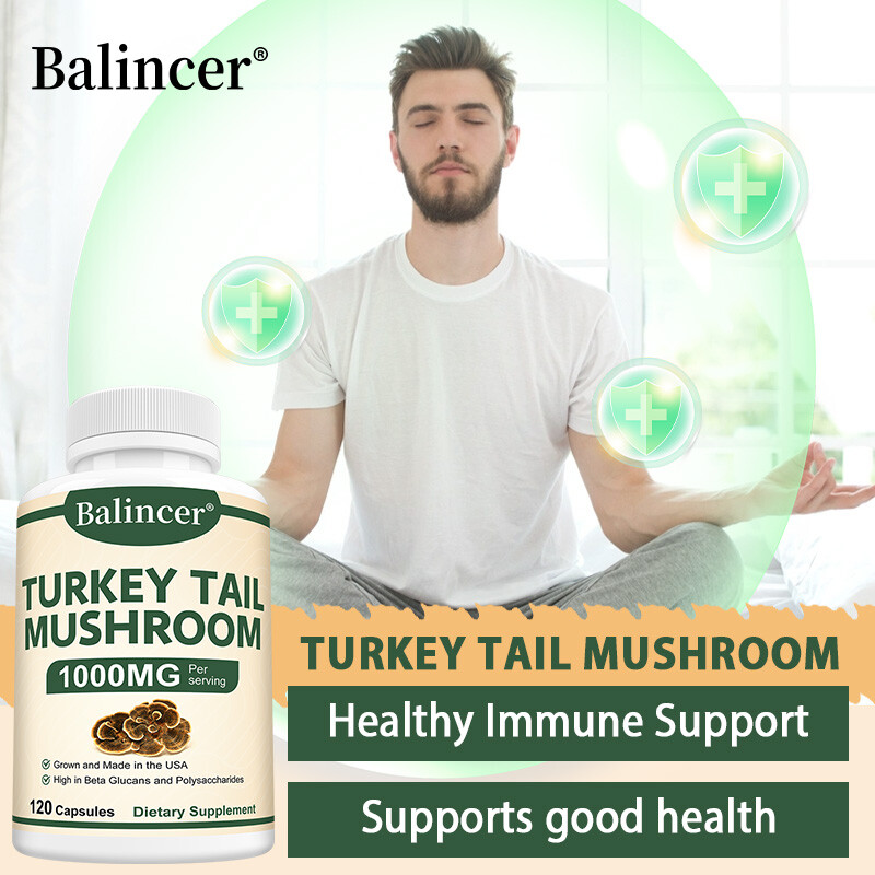 Türkiye Tail Mushroom Capsules – 1000mg – Healthy Immune System – Healthy Living