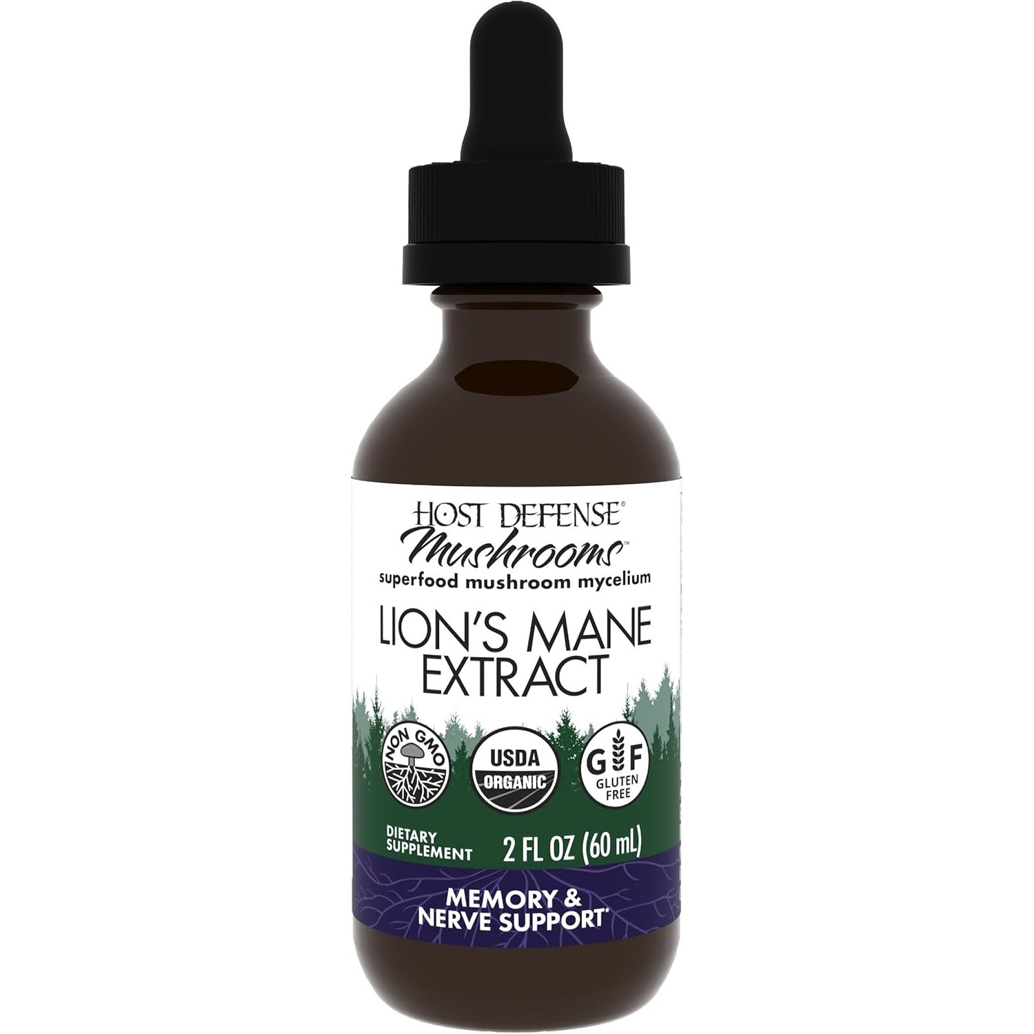 Host Defense Mushrooms Lion’s Mane Extract,Memory,Immune,2FlOz