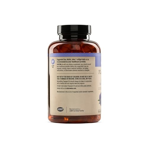 NatureWise Flaxseed Oil 1000 mg, Fish Free Omega 3 with 120 Count (Pack of 1)