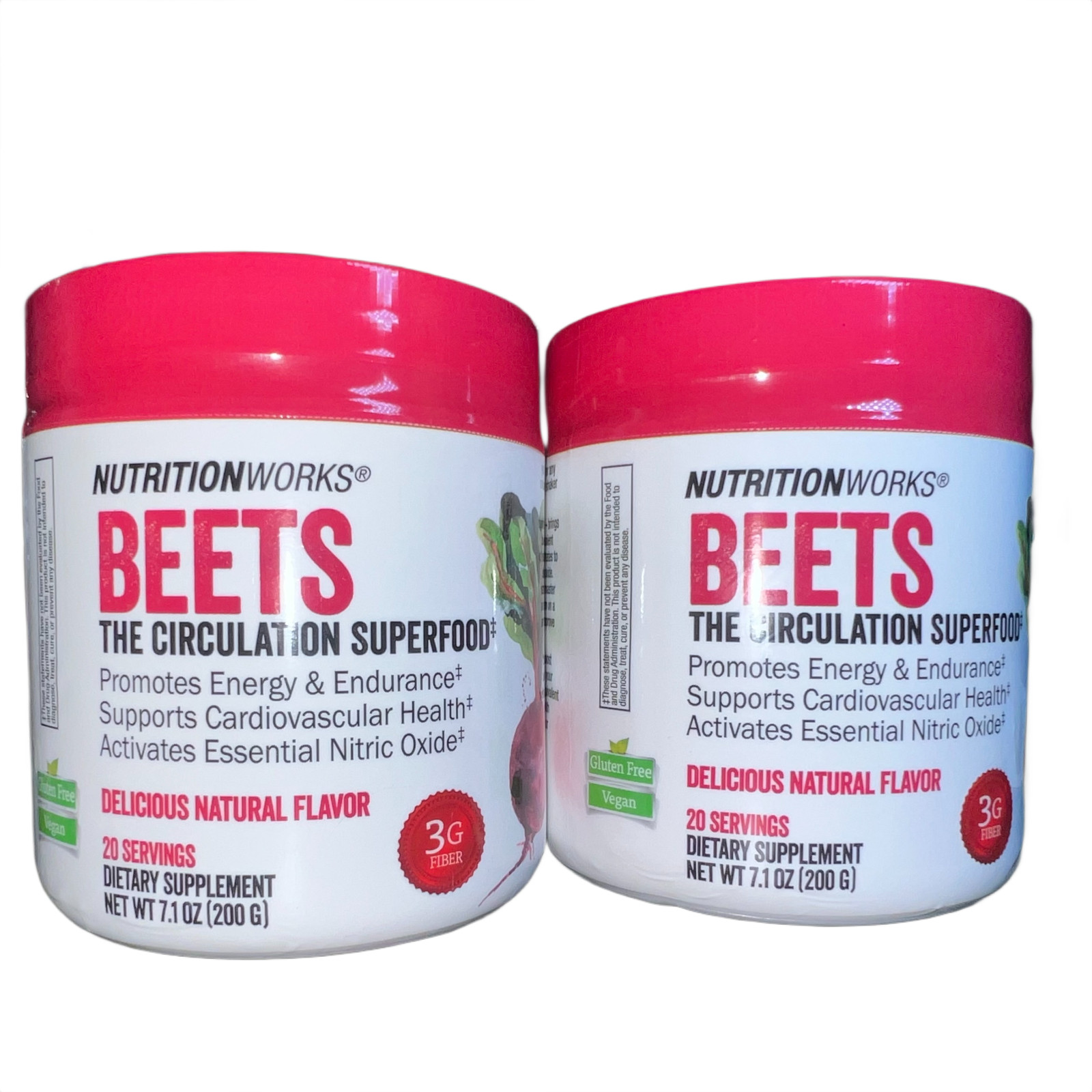 2x NutritionWorks Beets The Circulation Superfood Powder Dietary Supplement NEW