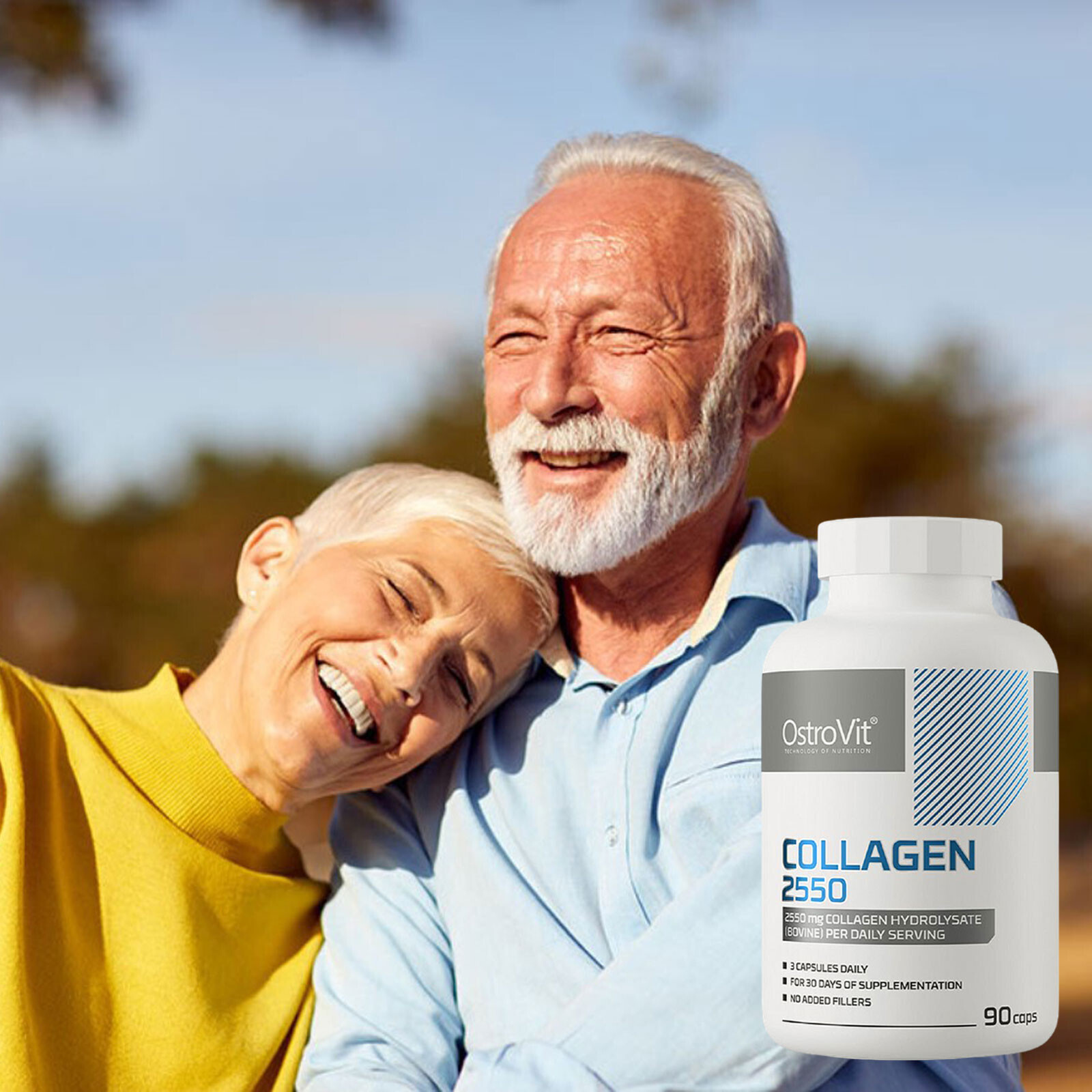 COLLAGEN – 90-180 Caps- 2550mg -Healthy beautiful appearance, bones, nails, hair