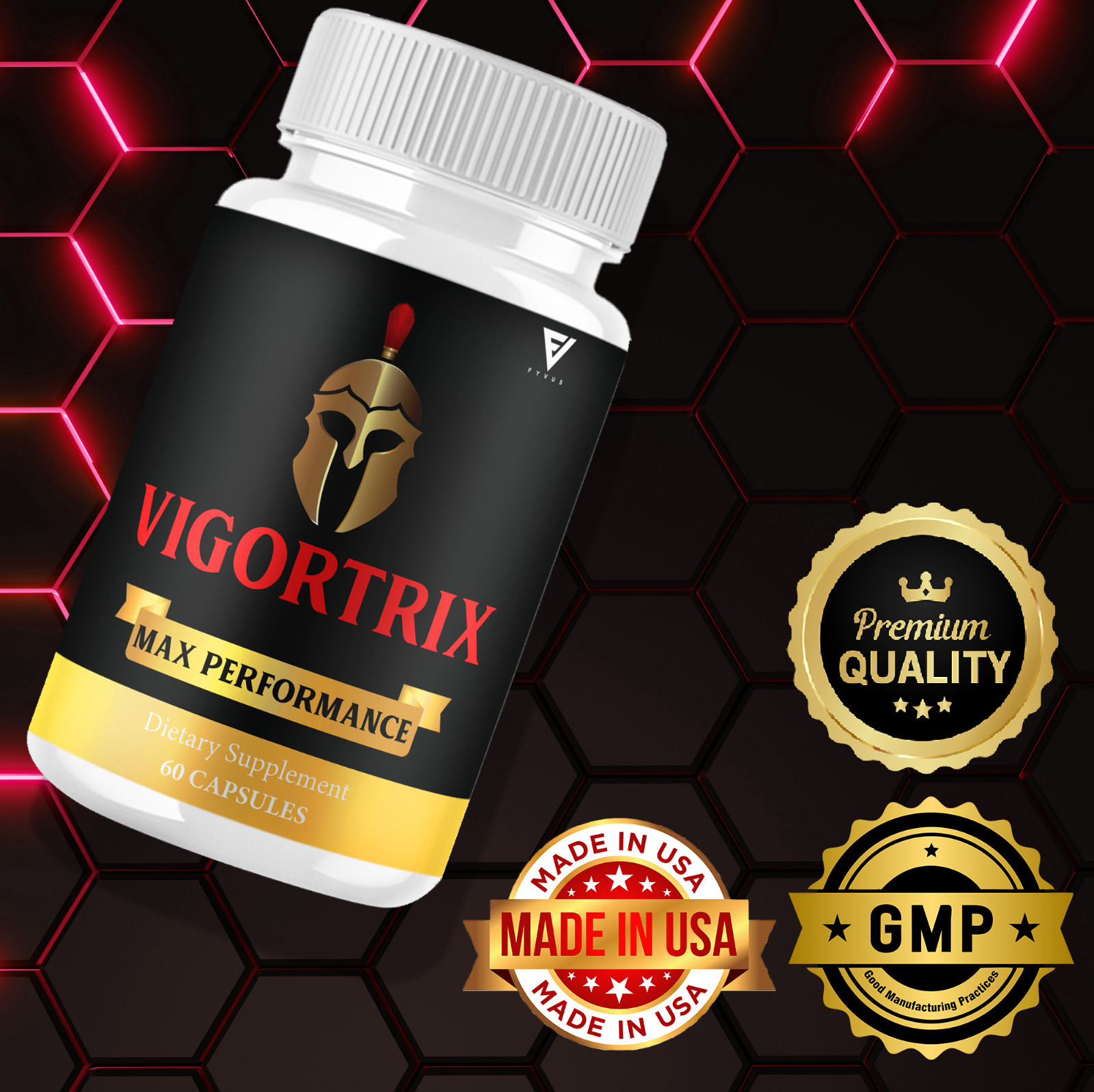 Vigortrix Pills, Vigortrix Supplement Maximum Strength (60 Capsules)