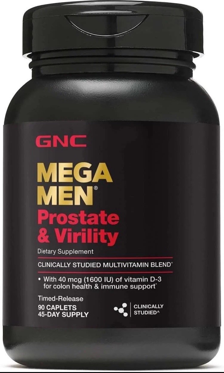 GNC Mega Men Prostate & Virility 90 Caplets Exp 03/28 Free Shipping