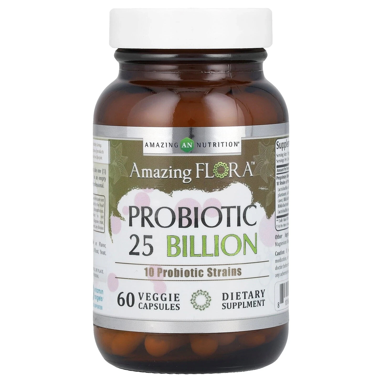 Amazing Nutrition Flora Probiotic Supplement 25 Billion 60 Capsules EXP 02/2026