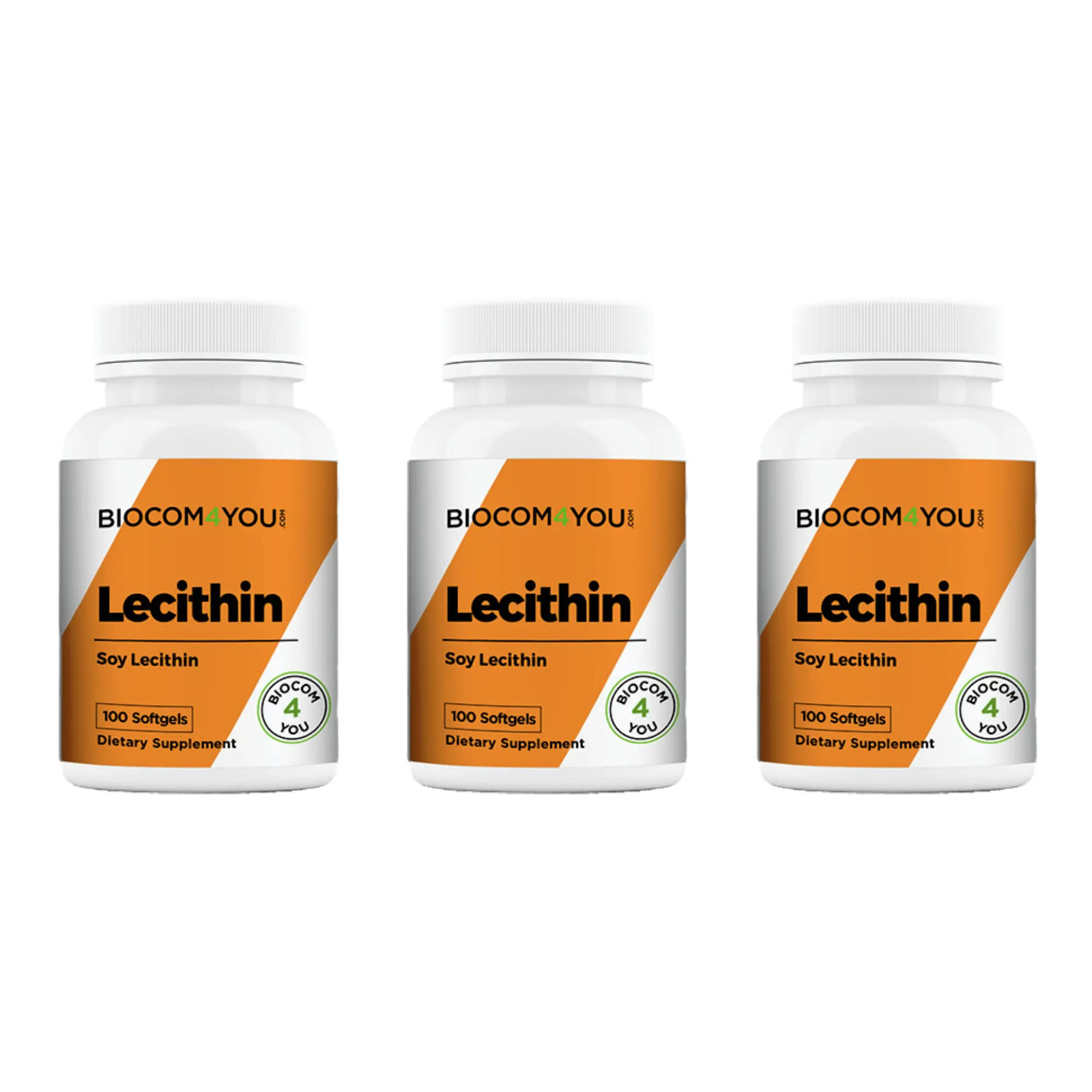 3x Biocom Lecithin Gel Capsules 100pcs