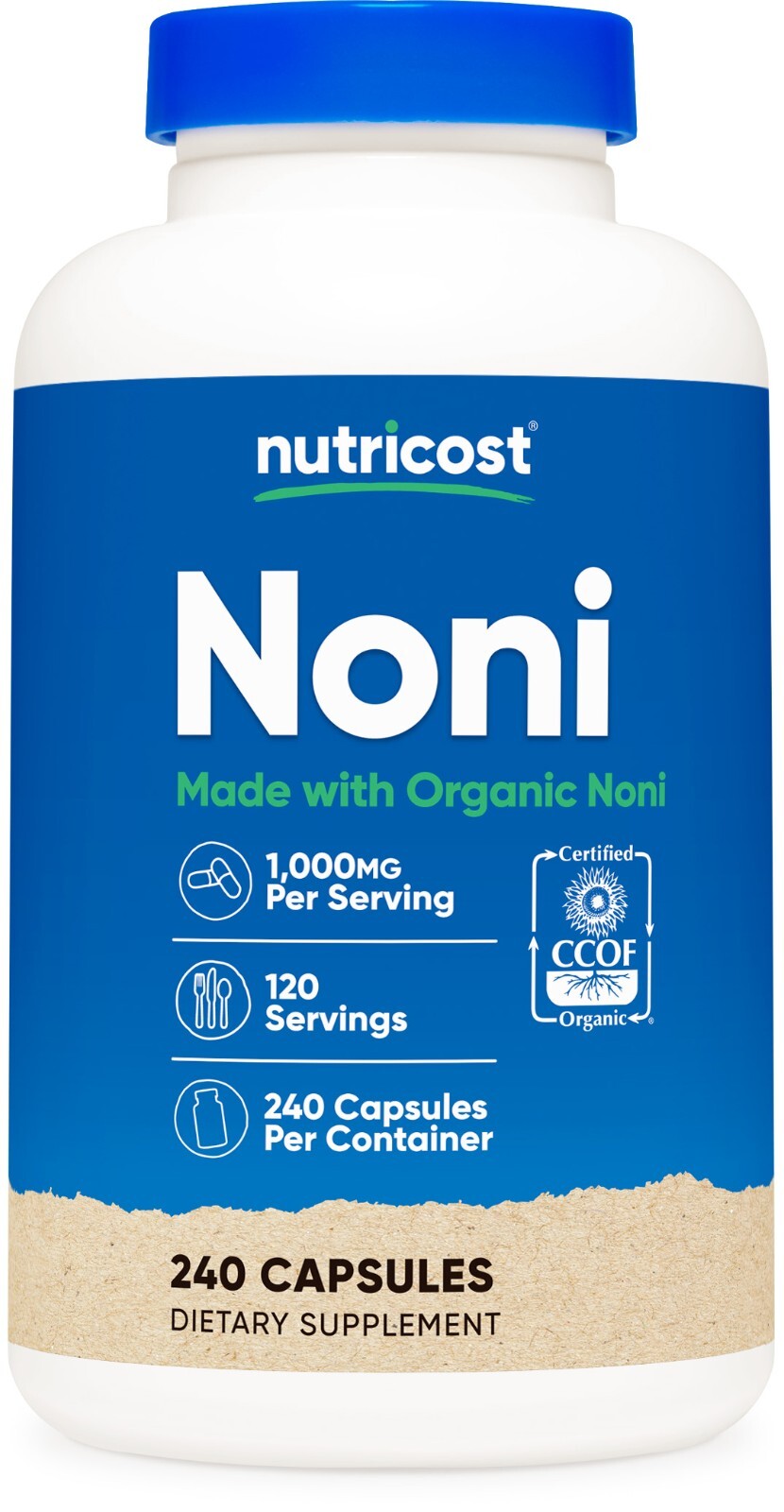 Nutricost Noni Capsules 500mg, 240 Capsules – Made with Organic Noni