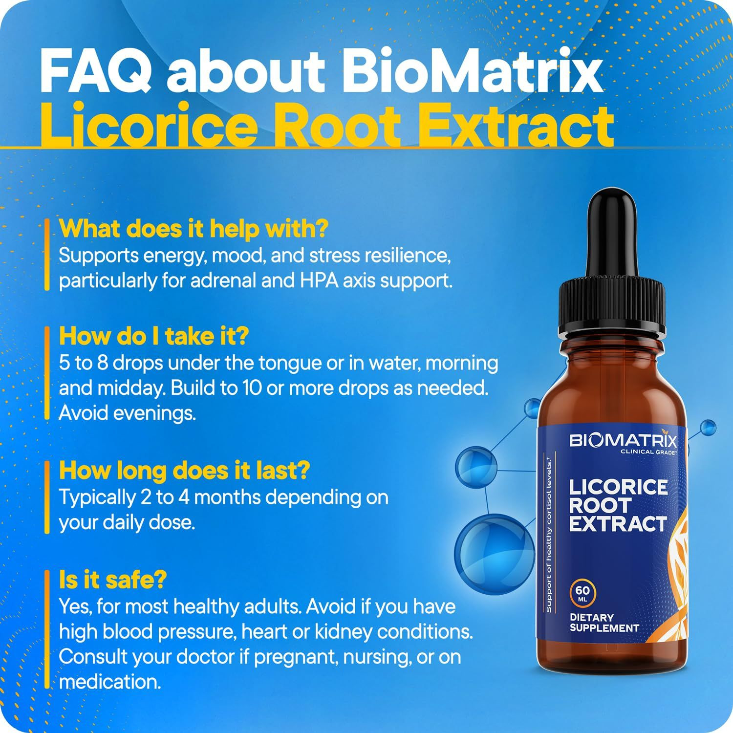 BioMatrix Licorice Root Extract for Cortisol & Adrenal 2 Fl Oz (Pack of 1)