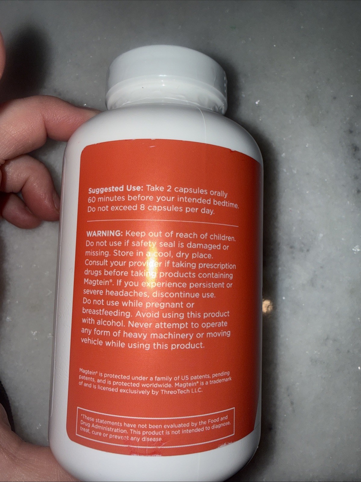 Wisp Dream Magtein Sleep Support Vitamin C B6 Magnesium 180 Capsules Exp 01/2028