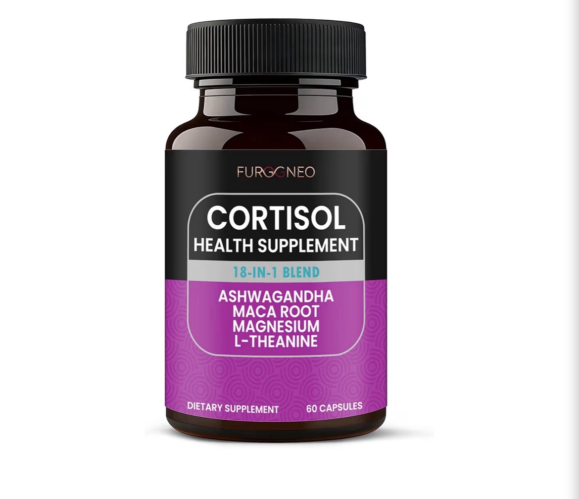 FURGGNEO Cortisol Supplement 18-in-1 Stress Mood Sleep Support 60 Vegan Caps
