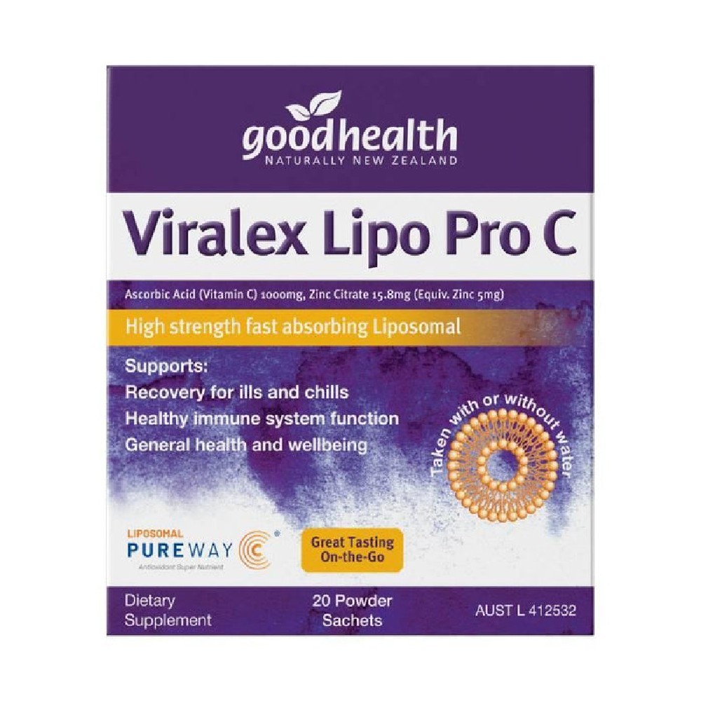 Good Health Viralex Lipo Pro C Rapid Immune Defence 3g 20 Sachets