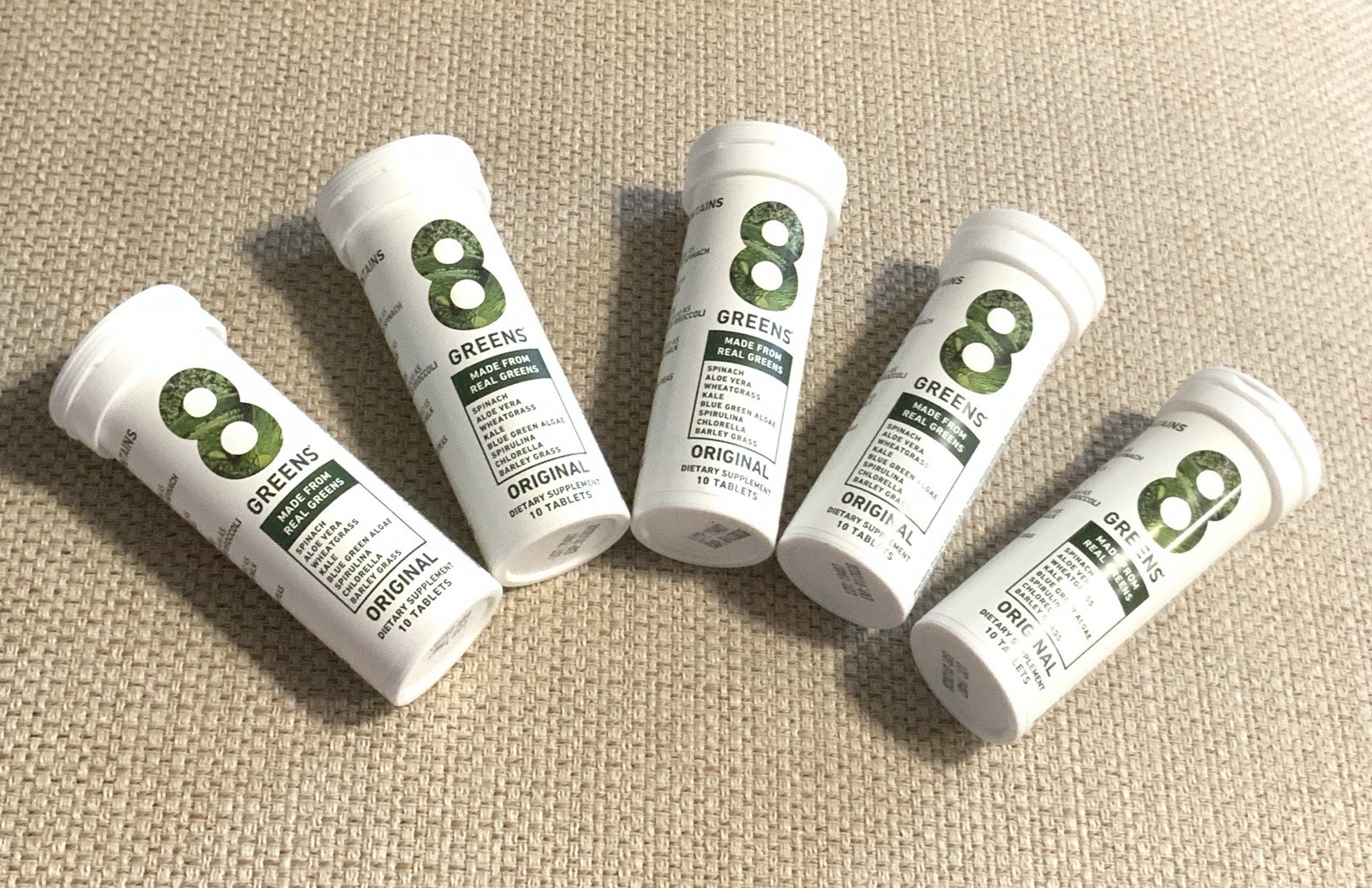 8 Greens Original 10 Tabs, Set of 5, Expires 1/2028