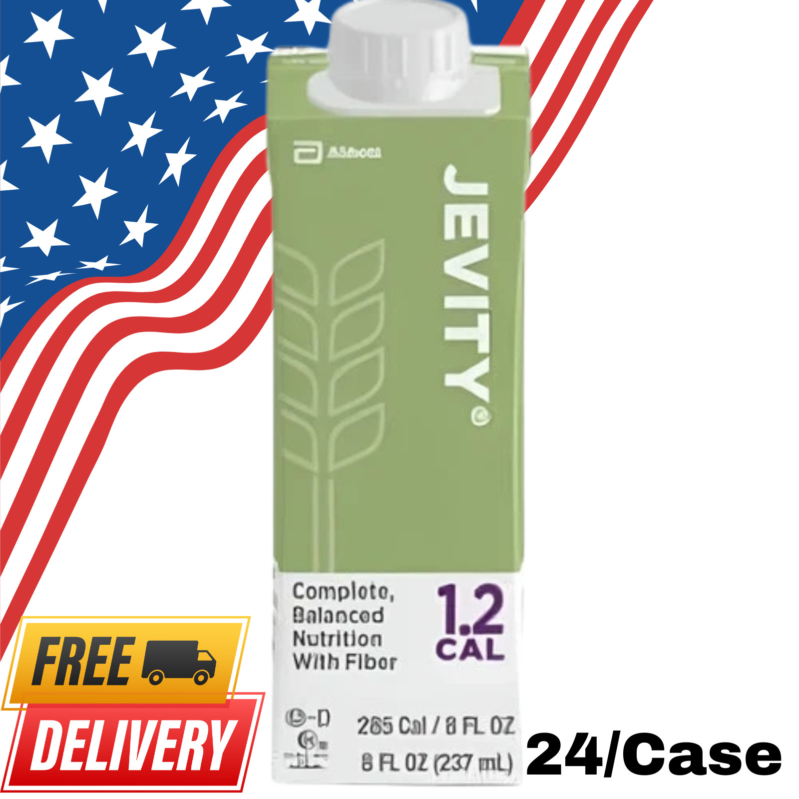 Jevity 1.2 Cal Tube Feeding Formula with Fiber, 8 Oz Recloseable Carton 24Ct