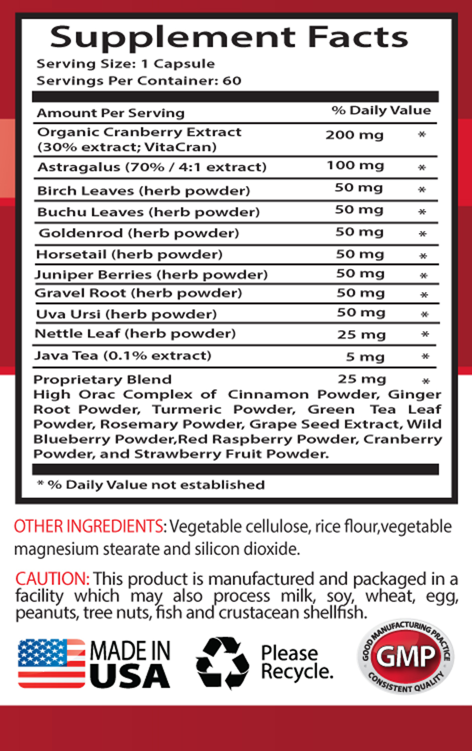Cranberry Powder – KIDNEY SUPPORT 700mg – Strengthens Bones and Teeth 6B