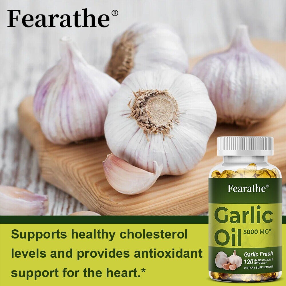 5000mg Garlic Oil 30 To 120 Capsules 5000 Extract organic caps