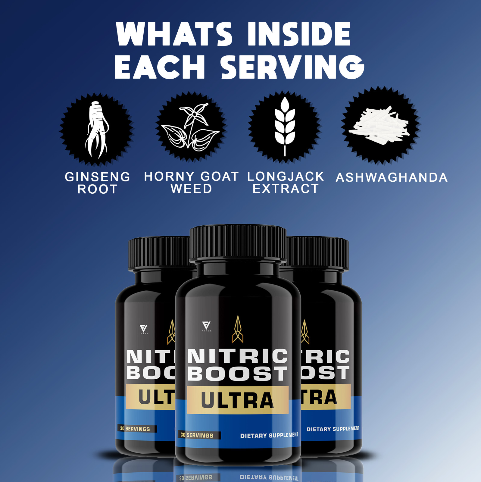 (3 Pack) Nitric Boost Ultra For Men ED Organic Supplement Reviews (180 Capsules)