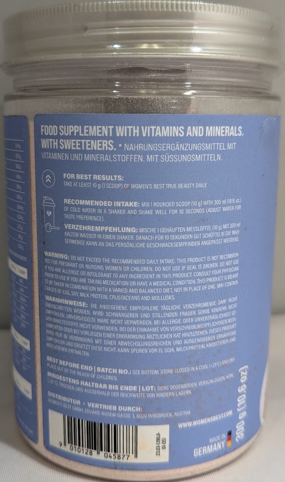 Women’s Best True Beauty Collagen Drink, Mixed Berry, 10.6 oz. – EXP: 5/25