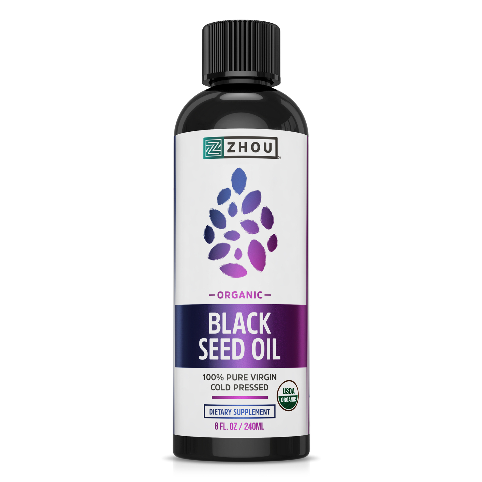 Zhou Usda Certified Organic Black Seed Oil | 8oz