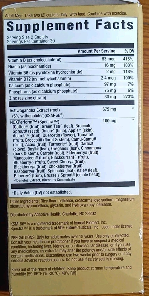 LOT 2 AGELESS MALE MAX NITRIC TEST BOOSTER DIETARY SUPPLEMENT 60 X2 120 CAPLETS!