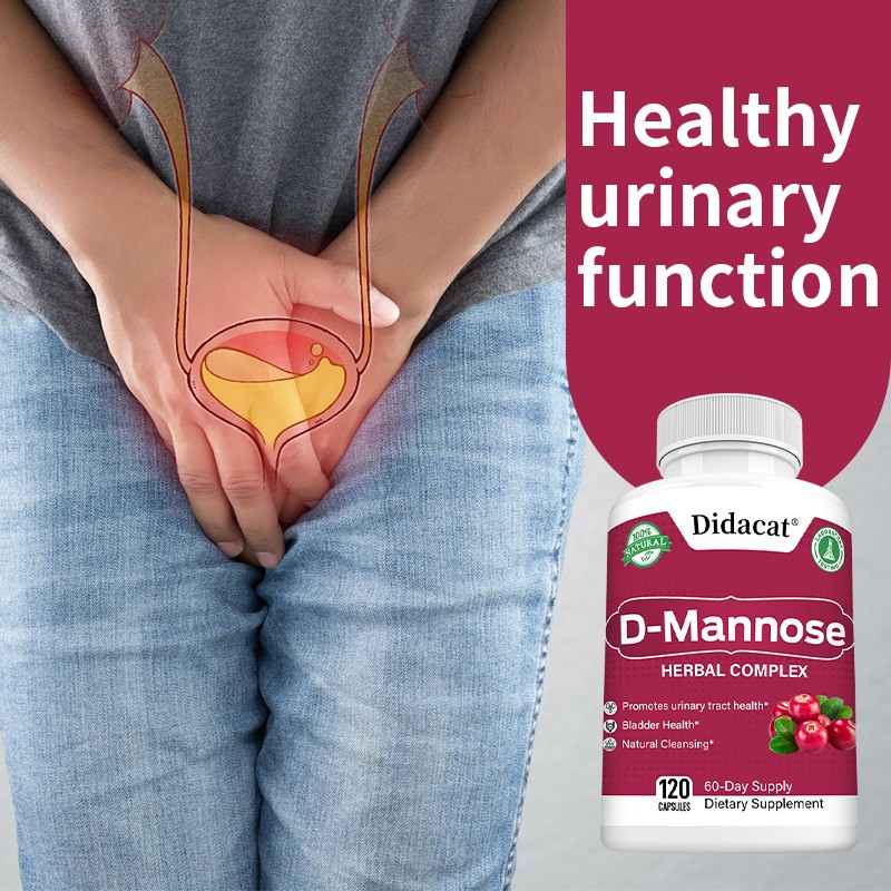 D Mannose Supplements Urinary Tract Cleanse Promotes Bladder Health 120 Capsules