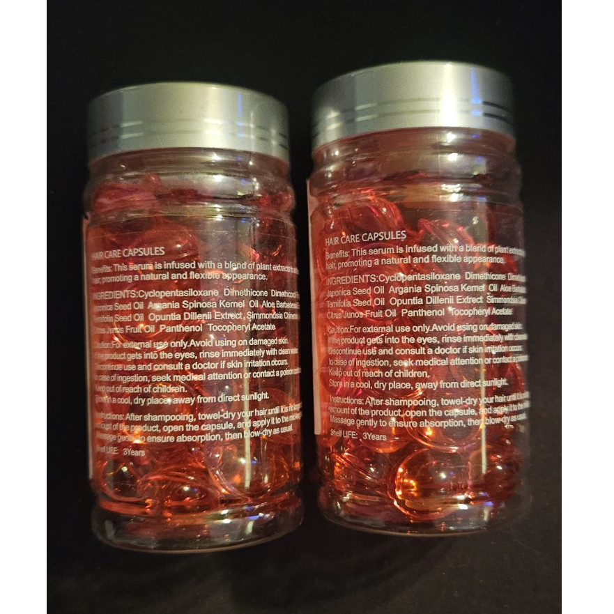 Hair Care Capsules with Argan Oil & Aloe, Unisex, 2 Bottles