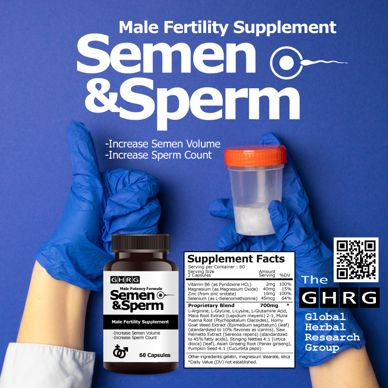 Semen & Sperm, Male Fertility Supplement, Increase Semen Volume, Sperm Count