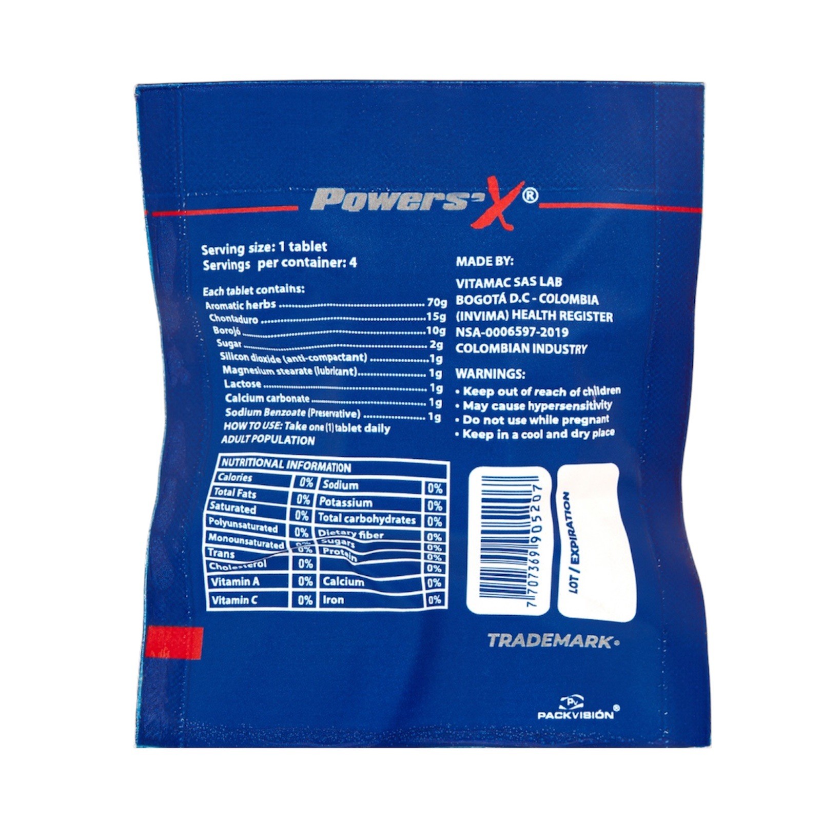 ✅Powers’x Men’s Vitality Support Natural Supplement 6 Pack (24 Tabs)🔥