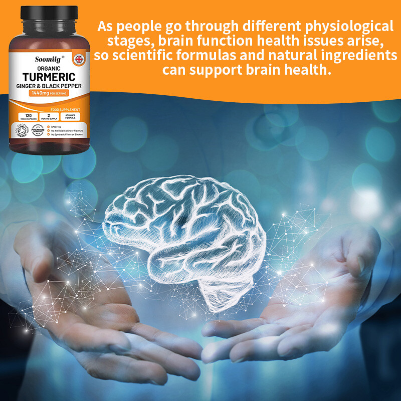 Organic Turmeric Curcumin with Ginger Black Pepper 120ct Joint Pain Max Strength