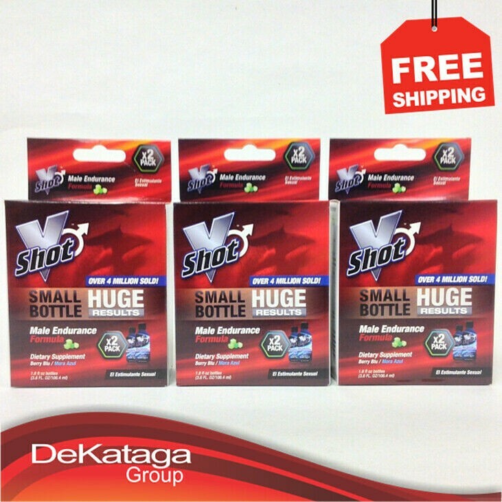 3 PACK – V-SHOT – MALE ENDURANCE – (2 BOTTLES PER BOX) – 3 BOXES
