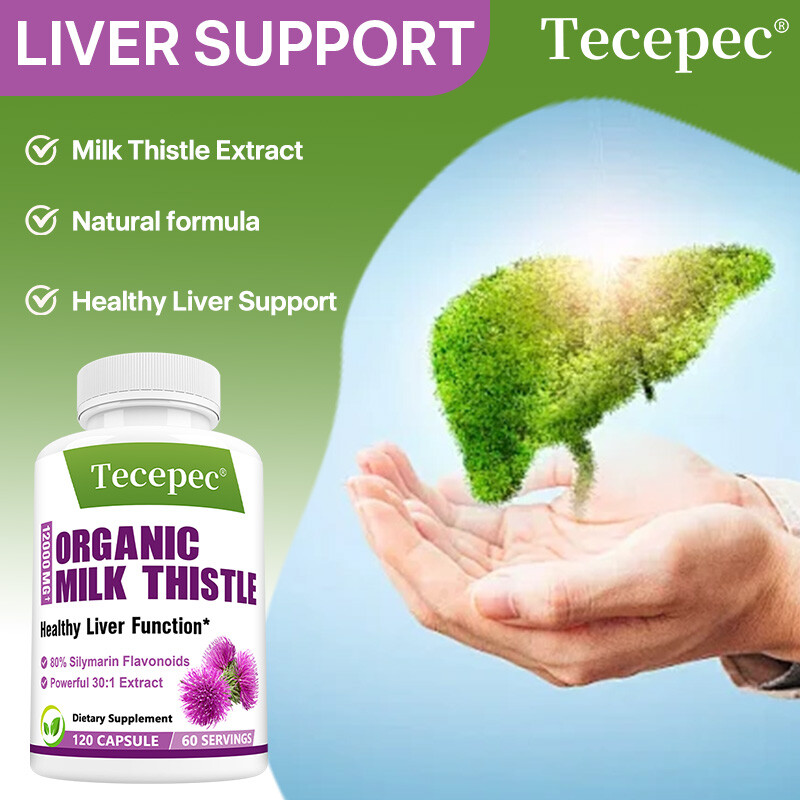 Organic Milk Thistle – 12,000mg Strength / Supports Liver Cleanse and Detox