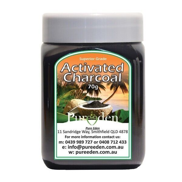 New Pure Eden Activated Charcoal 70g – 150g Superior Grade