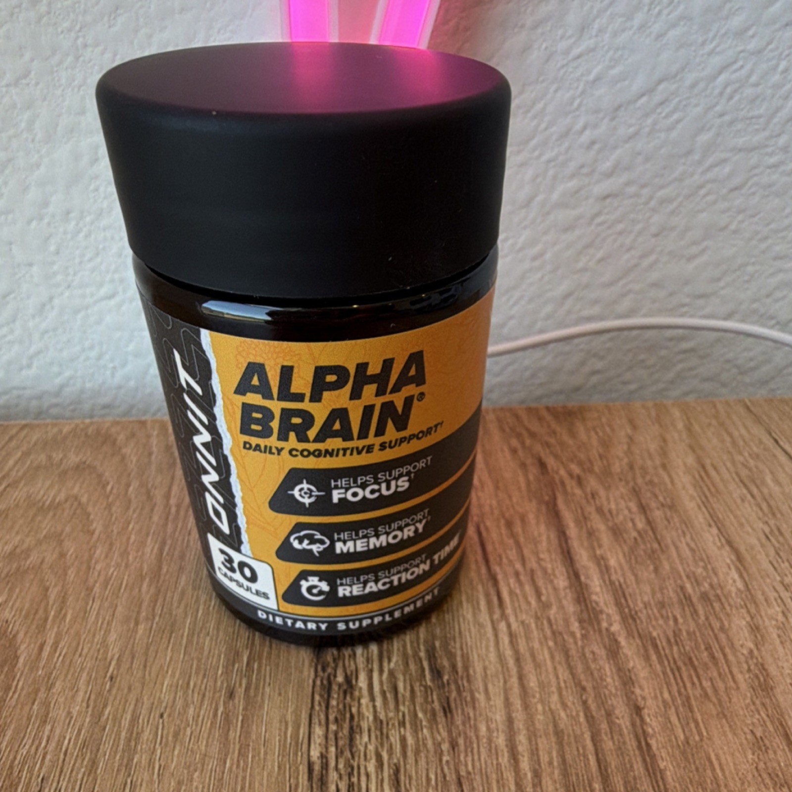 Onnit Alpha Brain Nootropic Capsules Memory Focus L-Tyrosine B6 Caffeine-Free 30