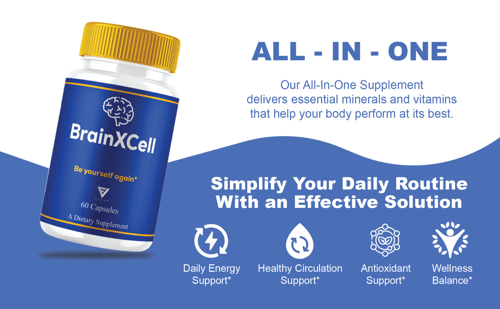 (2 Pack) BrainXCell Premium Nootropic Supplement, Brain X Cell (120 Capsules)