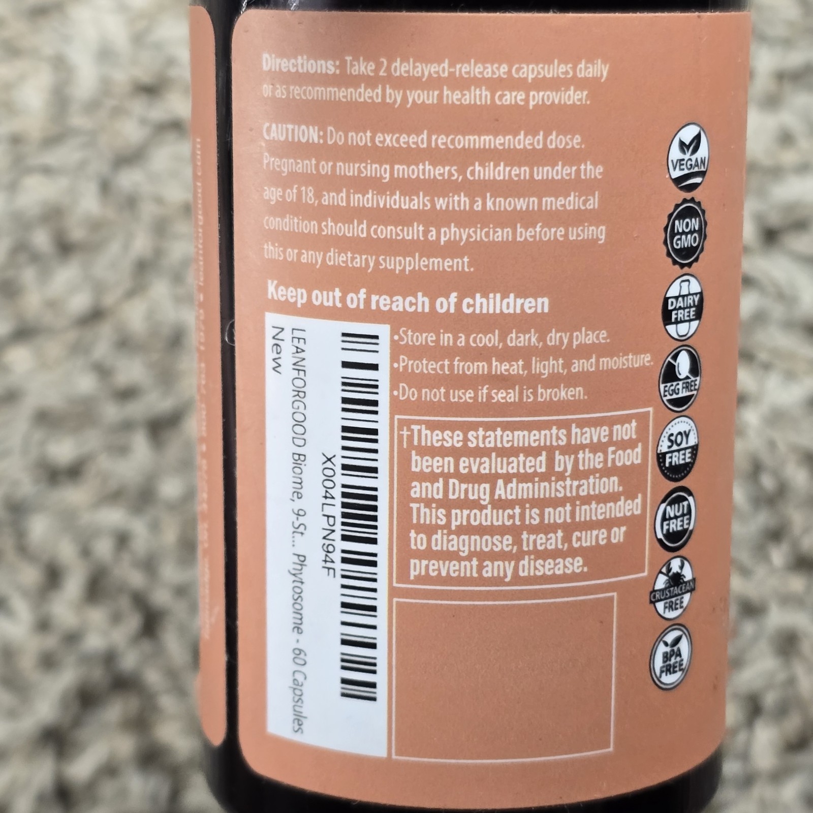 LeanBiome 1 Bottle Of (Lean For Good) 60 Capsules -Sealed! Probiotic Exp 7/27