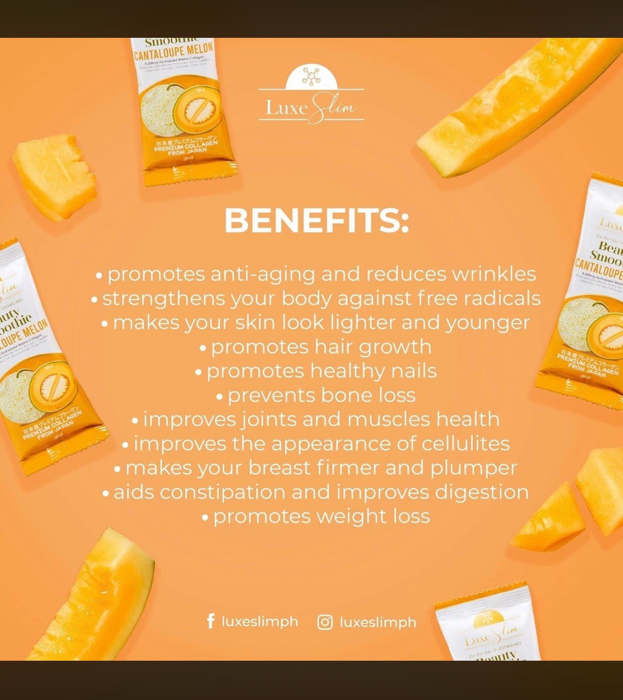 Luxe Slim beauty Smoothie Cantaloupe Melon